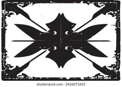 black and white vector image of grunge destressed rough weathered background texture