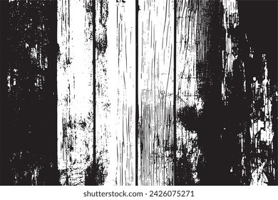 black and white vector image of grunge destressed rough weathered background texture