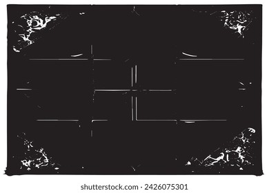 black and white vector image of grunge destressed rough weathered background texture