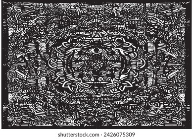 imagen vectorial en blanco y negro de grunge desestresado textura de fondo desgastado