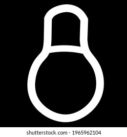 Black and white vector image of like a lamp.