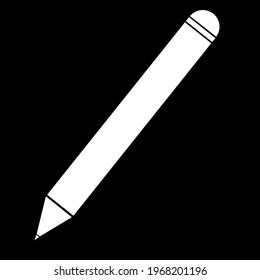 Black and white vector image in pencil shape.