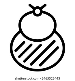 Black and white vector image of a stylized, minimalist perfume bottle