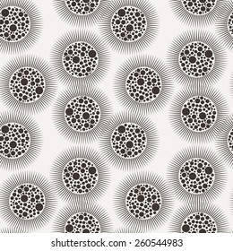 Black and white vector intricate pattern of flowers