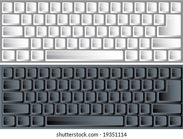 Vektor Stok Black White Vector Keyboards Any Layout (Tanpa Royalti ...