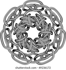 Black and White Vector Knot Illustration