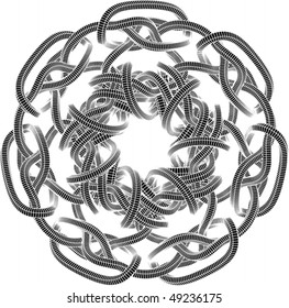 Black and White Vector Knot Illustration