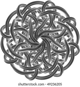 Black and White Vector Knot Illustration