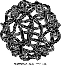 Black & White Vector Knot Illustration