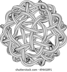 Black & White Vector Knot Illustration