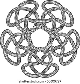 Black & White Vector Knot Illustration