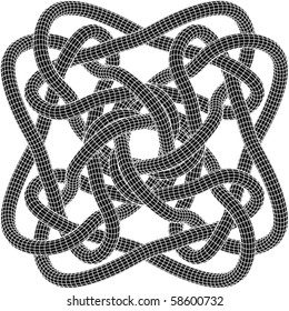Black & White Vector Knot Illustration