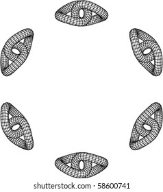 Black & White Vector Knot Illustration