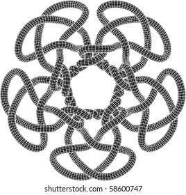 Black & White Vector Knot Illustration