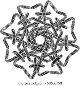 Black & White Vector Knot Illustration