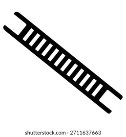 Icono de escalera de Vector blanco y negro