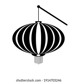 Black and white Vector Lantern design illustration template