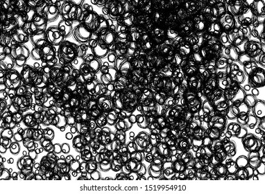 Black and white vector layout with circle shapes. Beautiful colored illustration with blurred circles in nature style. Pattern for beautiful websites.