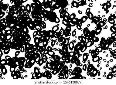 Black and white vector layout with circle shapes. Abstract illustration with colored bubbles in nature style. Completely new template for your brand book.