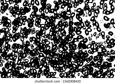 Black and white vector layout with circle shapes. Modern abstract illustration with colorful water drops. Design for posters, banners.