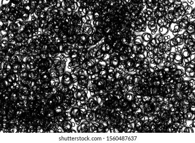 Black and white vector layout with circle shapes. Blurred bubbles on abstract background with colorful gradient. Pattern for ads, leaflets.