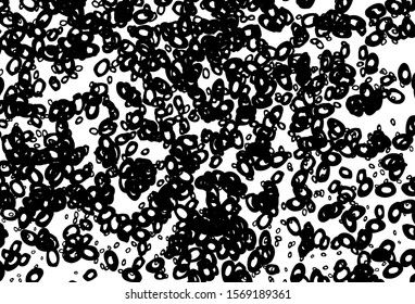 Black and white vector layout with circle shapes. Modern abstract illustration with colorful water drops. Design for posters, banners.