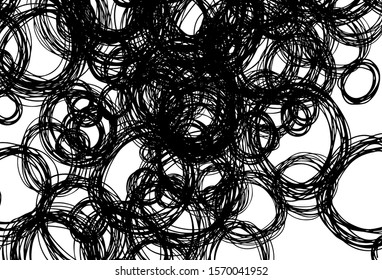 Black and white vector layout with circle shapes. Glitter abstract illustration with blurred drops of rain. Pattern for ads, leaflets.