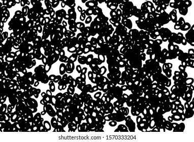 Black and white vector layout with circle shapes. Illustration with set of shining colorful abstract circles. Design for business adverts.