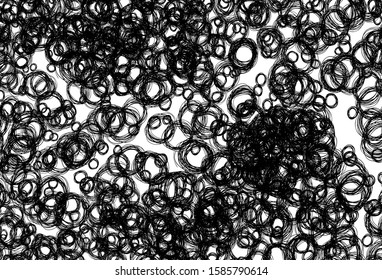 Black and white vector layout with circle shapes. Modern abstract illustration with colorful water drops. Pattern for ads, leaflets.