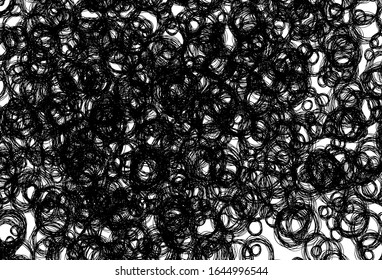 Black and white vector layout with circle shapes. Blurred bubbles on abstract background with colorful gradient. Pattern for futuristic ad, booklets.