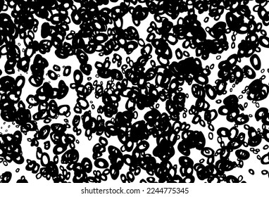 Black and white vector layout with circle shapes. Blurred decorative design in abstract style with bubbles. Design for posters, banners.