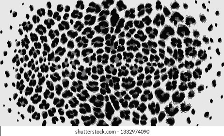 black and white vector leopard texture. vector jaguar skin pattern. Colored leopard skin background. vector leopard  skin texture. Wild  Jaguar  trendy pattern. Cartoon exotic lady trend leopard spots