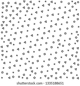 Black and white Vector line pattern geometric background