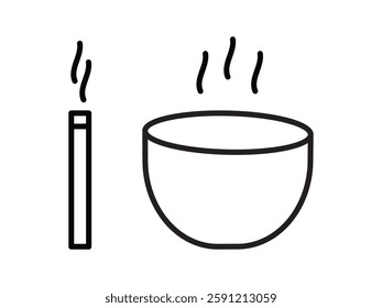 black and white vector logo with coffee and tea theme
