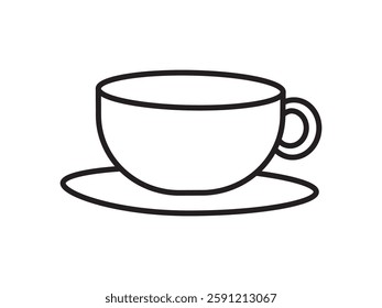 black and white vector logo with coffee and tea theme