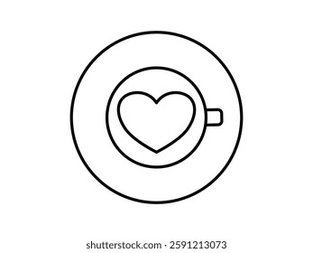 black and white vector logo with coffee and tea theme
