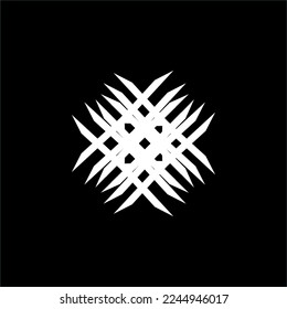 schwarz-weißes Vektorlogo-Design