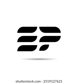 A black and white vector logo featuring the stylized letters E and P with a clean, bold design, emphasizing simplicity and elegance.