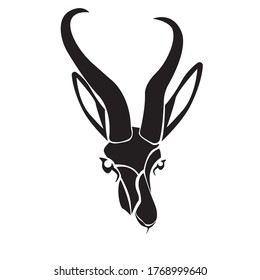black and white vector logo of the head of a wild animal
