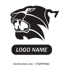 Black White Vector Logo Head Wild Stock Vector (Royalty Free ...