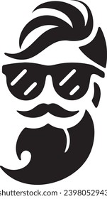 Diseño de iconos con logotipo de vectores en blanco y negro: Cerveza Craft - Hipster - Outdoorsman