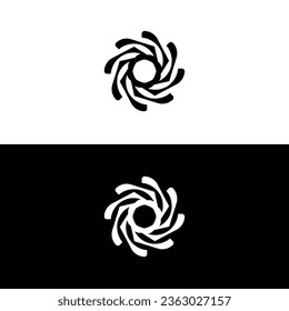 Black and white vector logo template design  