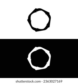 Black and white vector logo template design  