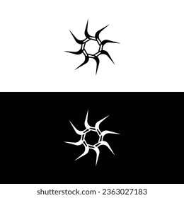Black and white vector logo template design  