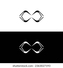 Black and white vector logo template design  