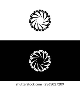 Black and white vector logo template design  