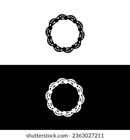 Black and white vector logo template design  