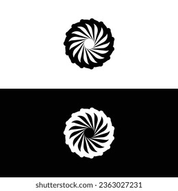 Black and white vector logo template design  