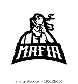 Black and white vector Mafia. Used for logos and other graphic design