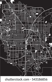 Black - white vector map of Las Vegas, USA. City plan Las Vegas.Vector illustration.